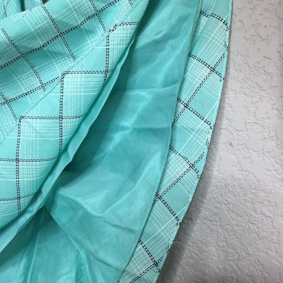 RRL Double Blue Checked Cotton Dobby Dress 8-10 - Picture 8 of 9